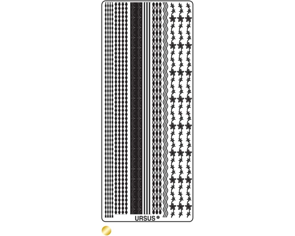 URSUS Kreativ Sticker 59100036 Zierstreifen gold