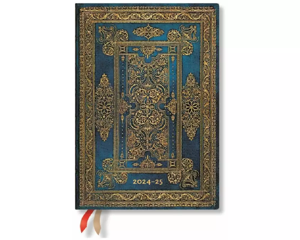 Paperblanks Tagesagenda Midi Blue Lux 2025