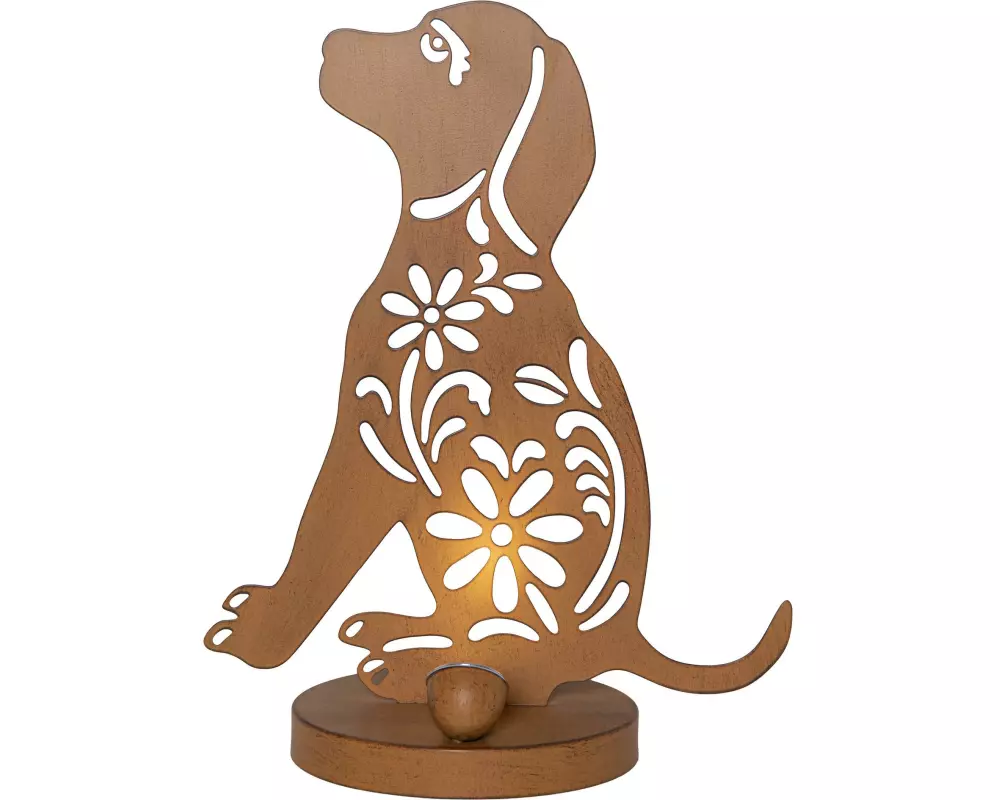 Star Trading Solar Decoration Oxidog Indoor, Outdoor, Warmweiss, Rost