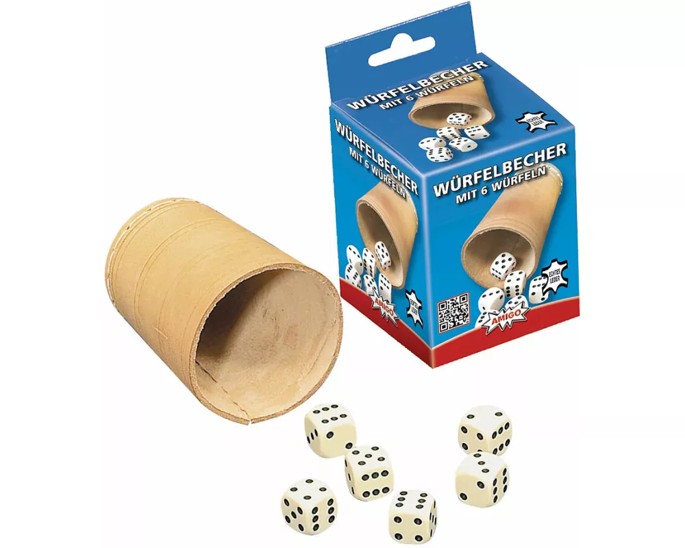Würfelbecher. Echt Leder