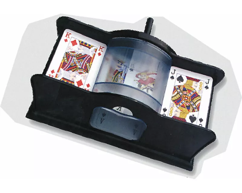 Kartenmischmaschine mit Kurbel