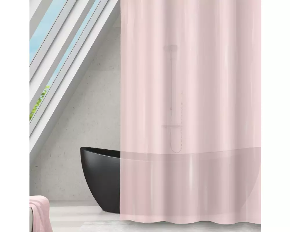 MSV Duschvorhang Romana 180 x 180 cm, Rosa