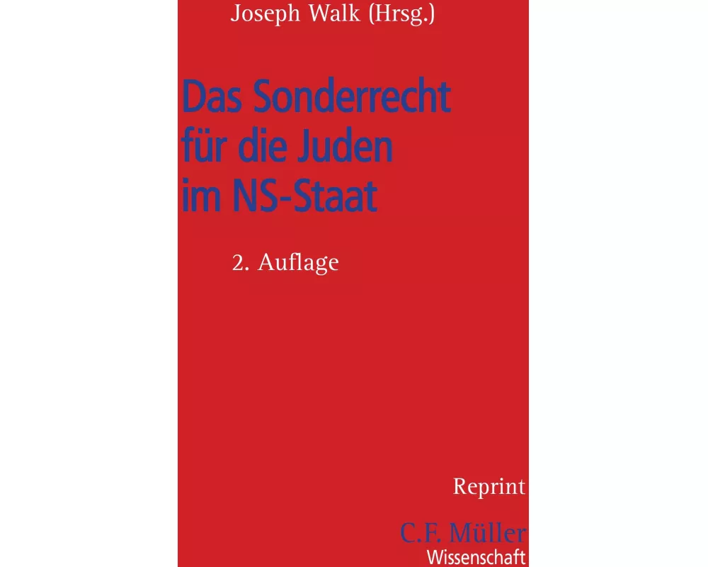 Das Sonderrecht für die Juden im NS-Staat