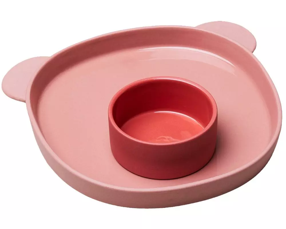 Chic Mic Kinderteller und Schale Good Mood Strawberry Bear