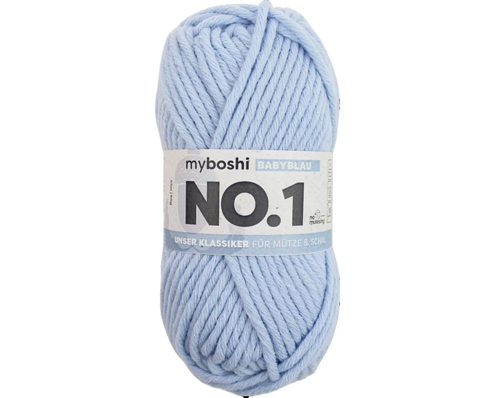 myBoshi Wolle Nr.1 Babyblau 50 g, 55 m