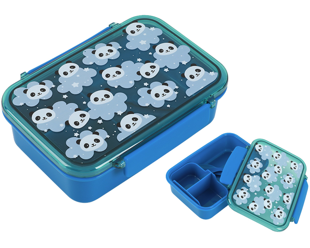 I-DRINK Lunchbox Panda ID2013 mit Löffel + Gabel