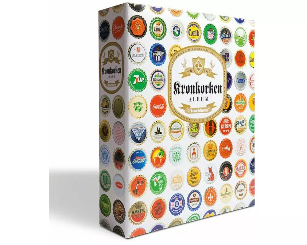 Kronkorken-Album. Inkl. 5 COMPART-Hüllen und 5 schwarzer Zwischenlagen