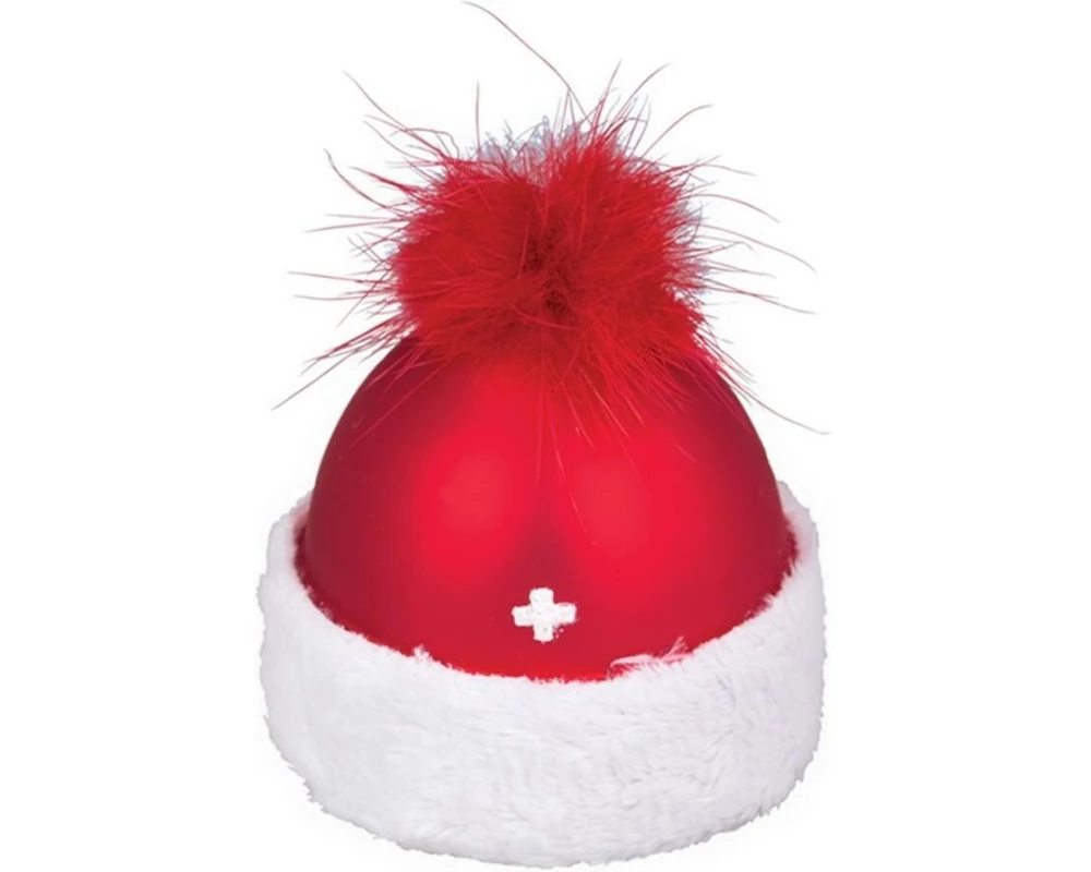 creanorm Weihnachtskugel Mütze mit CH-Kreuz Rot/Weiss