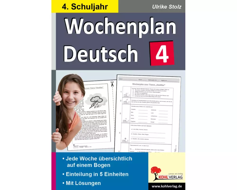 Wochenplan Deutsch 4. Schuljahr