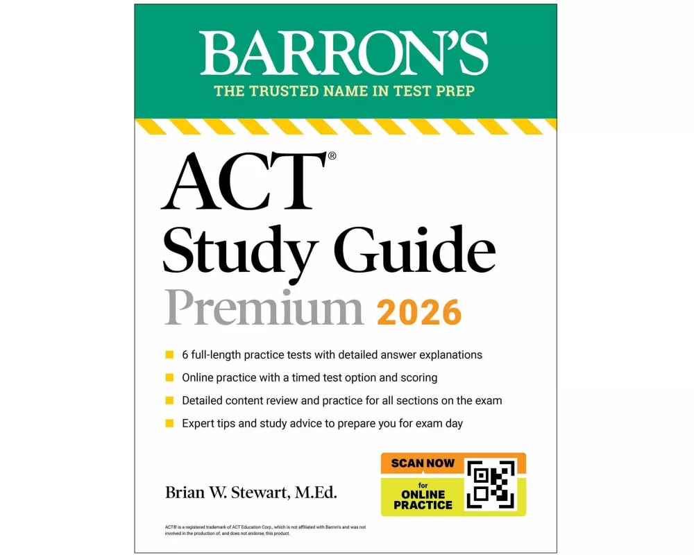 ACT Study Guide Premium, 2026: 6 Practice Tests + Comprehensive Review + Online Practice for the New Enhanced ACT