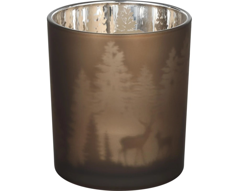 EGLO Winterlandschaft Lukut 10 cm Dunkelbraun, Glas