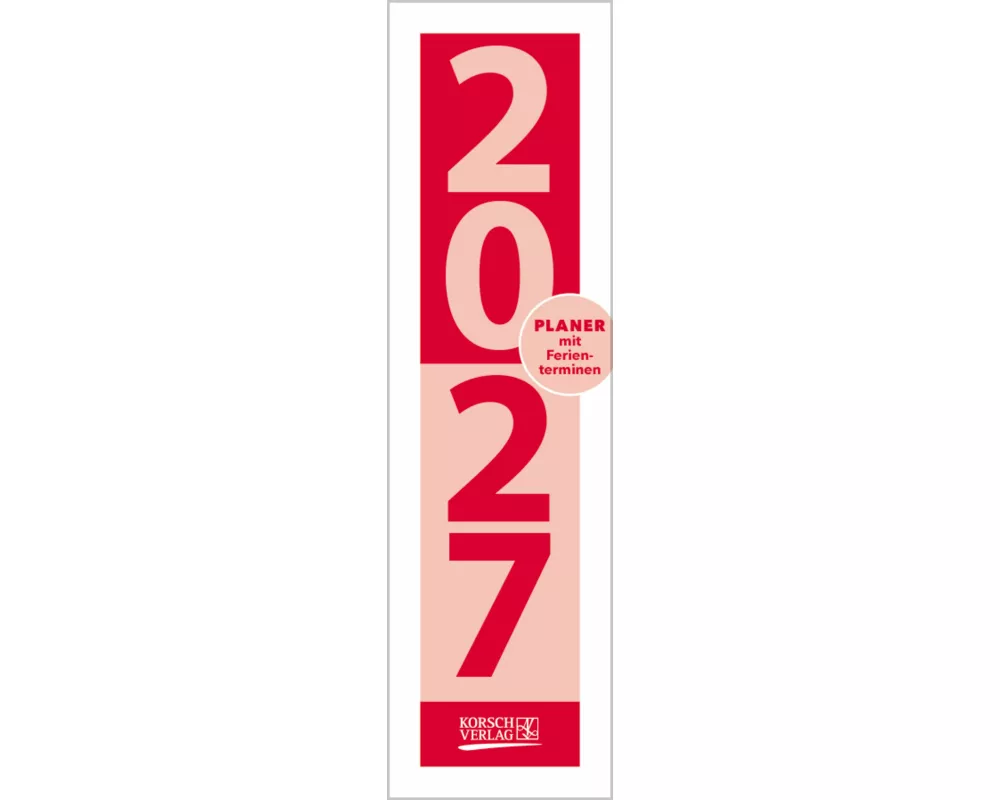 Streifenplaner Mini Rot 2027
