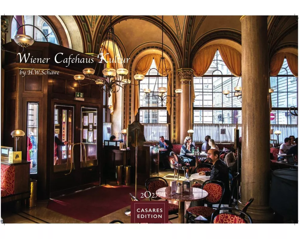 Wiener Caféhaus Kultur Kalender 2027 - Wandkalender | Fotokalender| Österreich Kalender | Alpenländer 24x35cm | Historische & Kulturelle Kaffeehaus Mo
