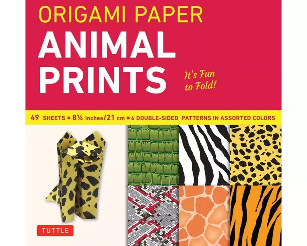Origami Paper - Animal Prints - 8 1/4" - 49 Sheets