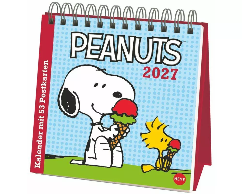 Peanuts Premium-Postkartenkalender 2027