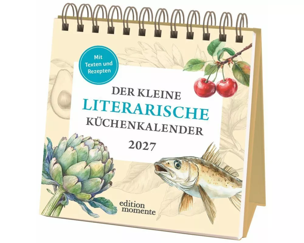 Der kleine literarische Küchenkalender Premium-Postkartenkalender 2027 - Mit Texten und Rezepten