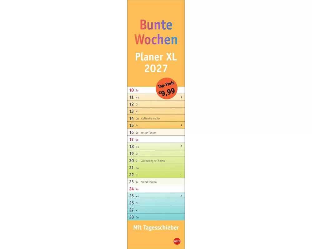 Bunte Wochen Langplaner XL 2027