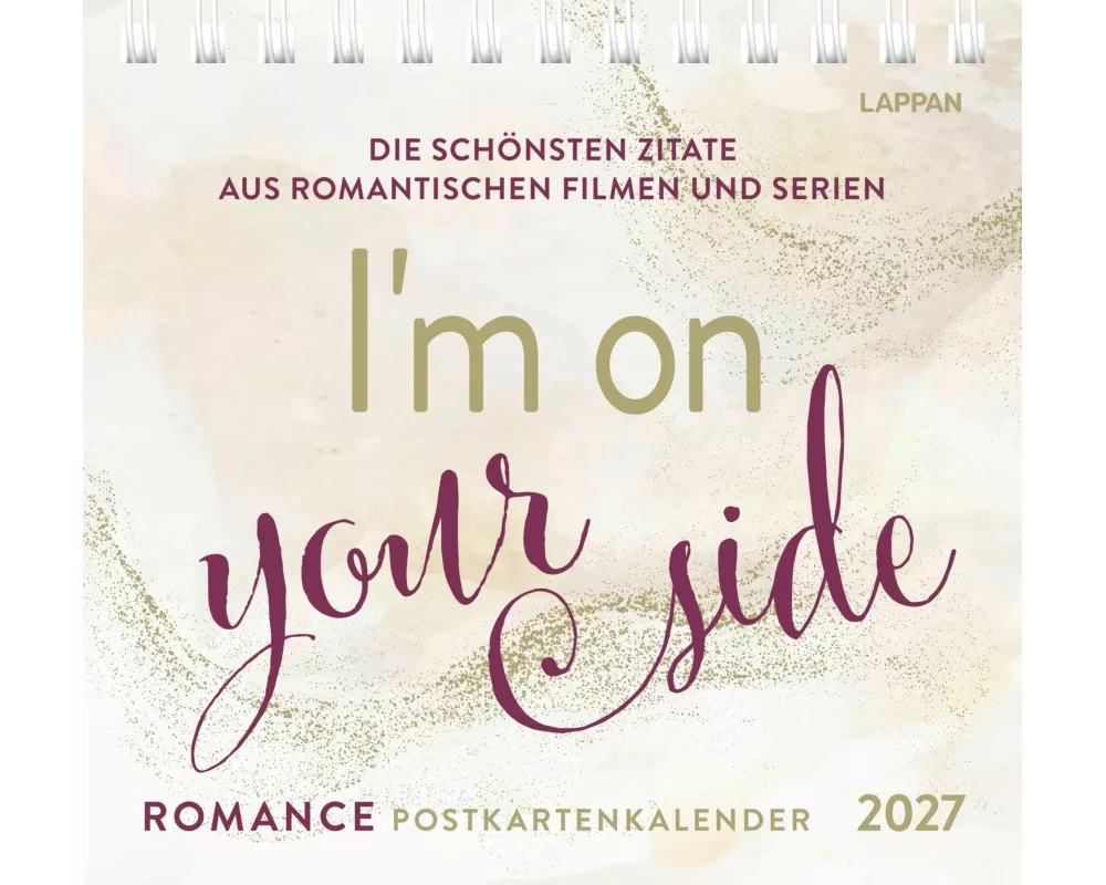 Romance-Postkartenkalender 2027 - I'm on your side