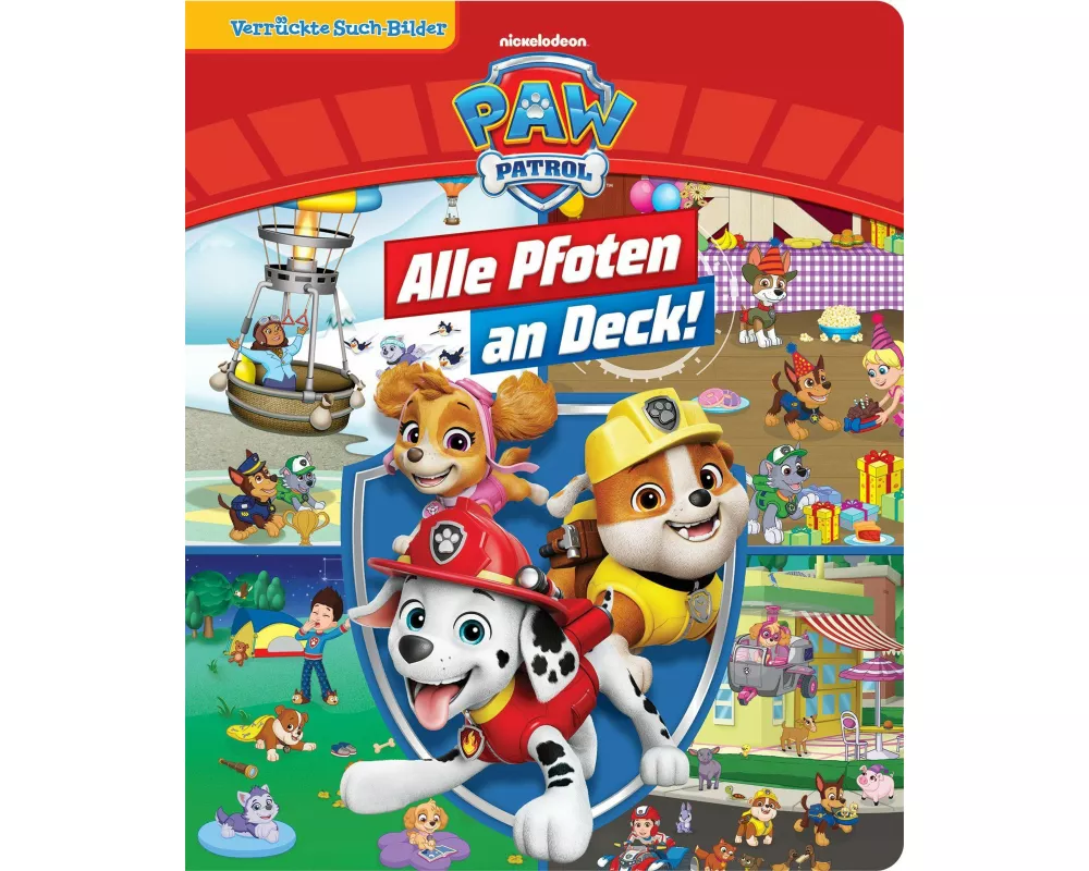PAW Patrol - Alle Pfoten an Deck! - Verrückte Such-Bilder, groß - Wimmelbuch - Pappbilderbuch mit wattiertem Umschlag