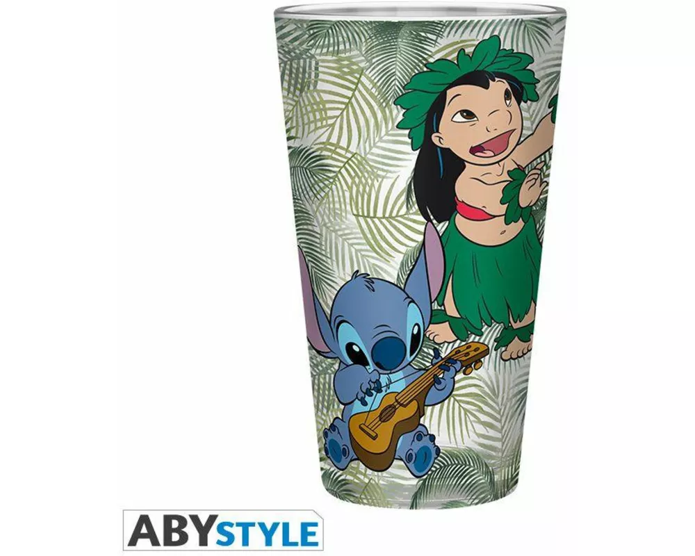 DISNEY - Large Glass - 400ml - Lilo & Stitch