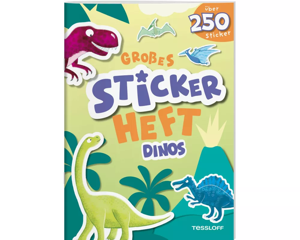 Großes Stickerheft. Dinos