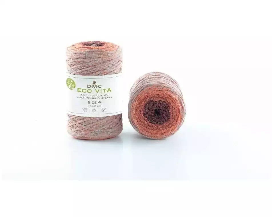 DMC Wolle Nova Vita Makramee Cord 2 mm 250 g Orange; Rot