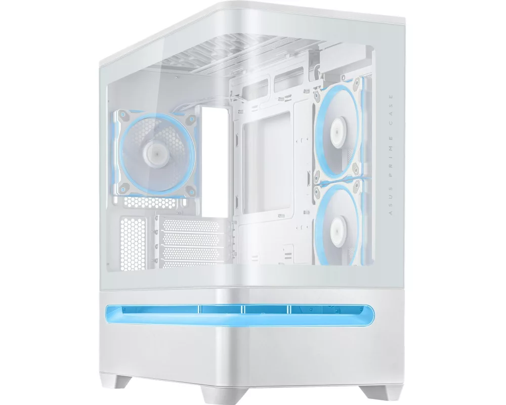 ASUS PC-Gehäuse Prime AP202 TG ARGB Weiss