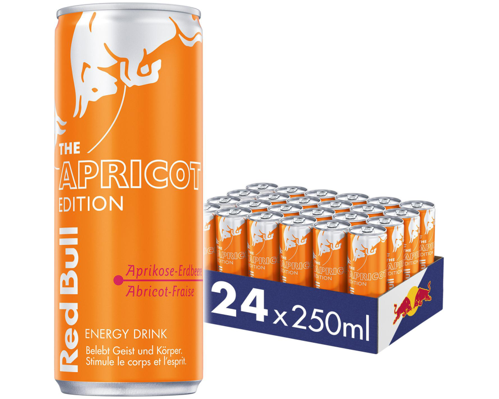 RED BULL Energy Drink Alu RC237868 Apricot Edition 25 cl, 24 Stk.