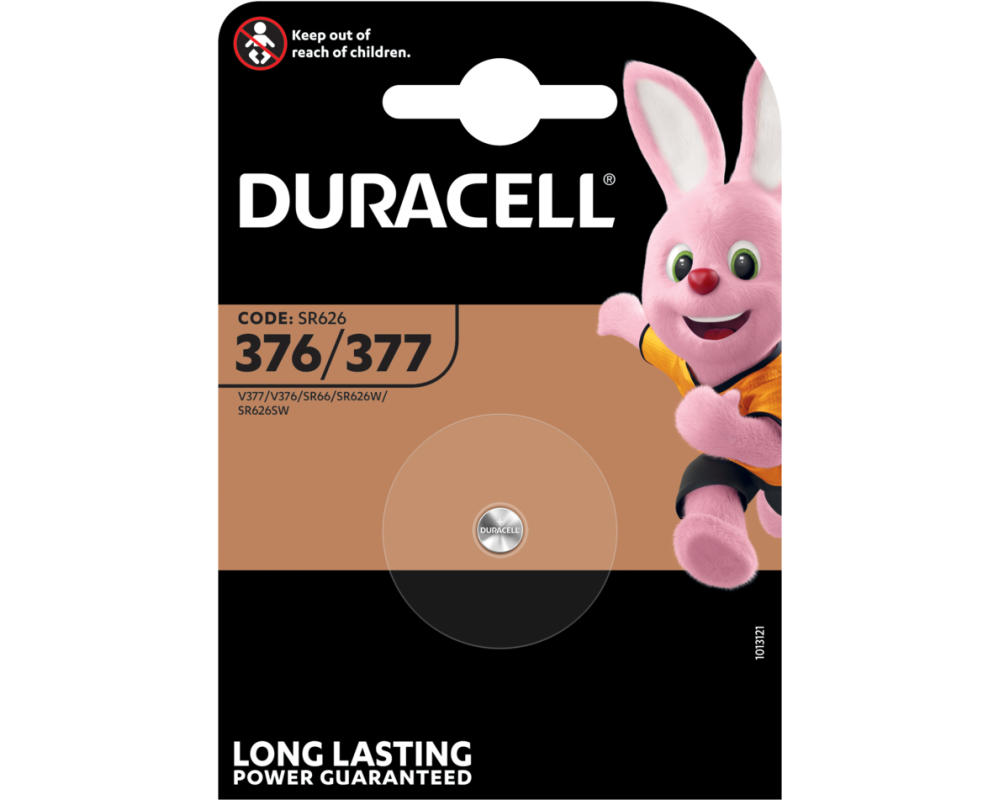 DURACELL Knopfbatterie Specialty 376/377 V377, V376, SR66, SR626, 1.5V