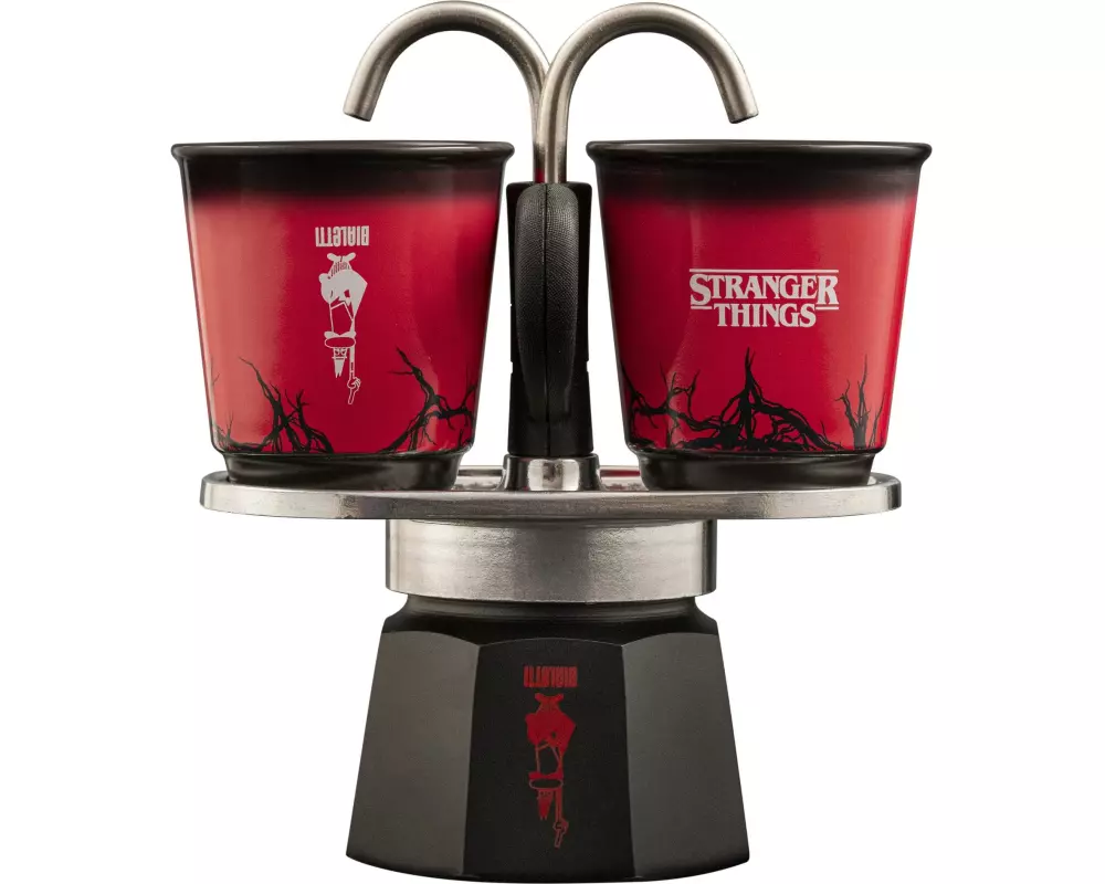 Bialetti Espressokanne Stranger Things, mit 2 Espressotassen