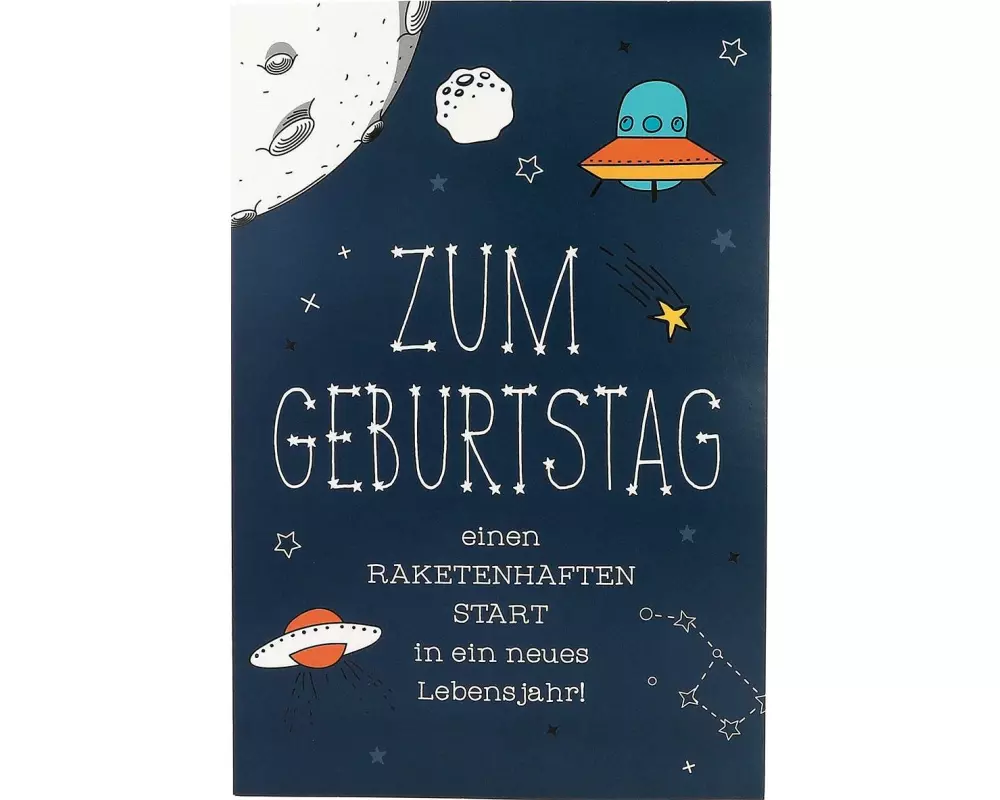 Depesche Musikkarte beweglich Geburtstag, Weltall