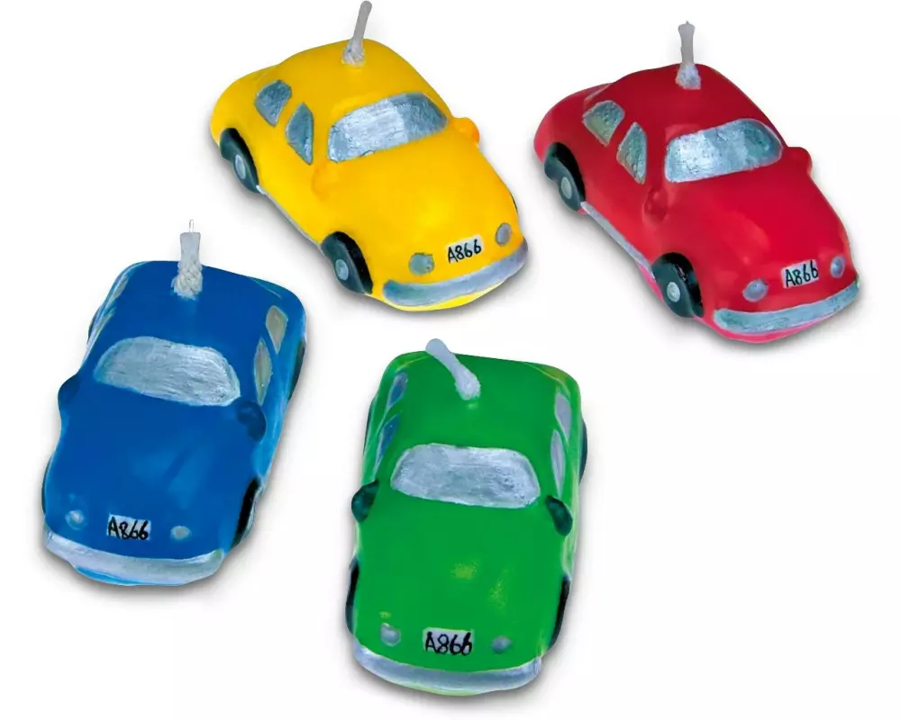 Städter Kerze Auto 4 Stück, 5 cm