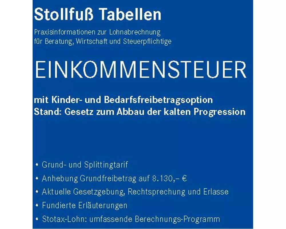 Tabelle, Einkommensteuer 2025 Sonderausgabe August
