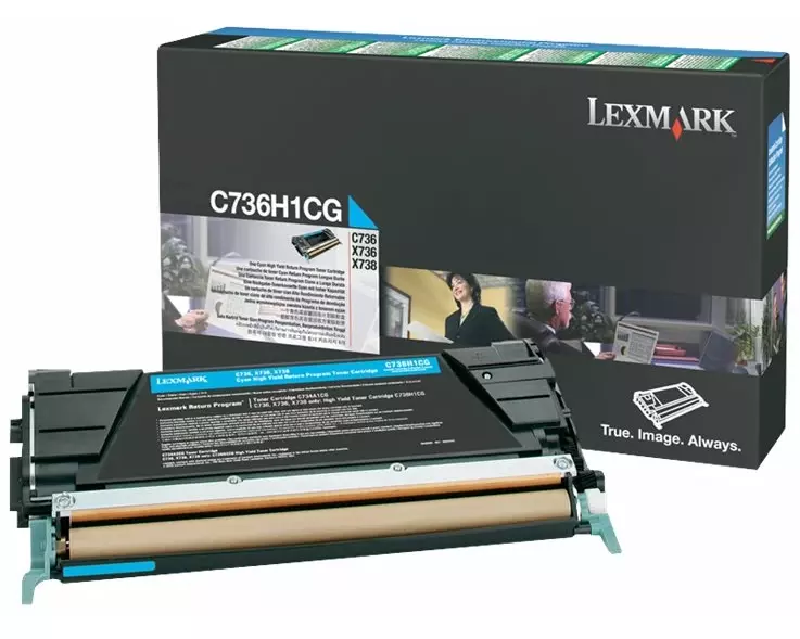 LEXMARK C736, X736, X738 Toner cyan high Capacity 10.000 pages return