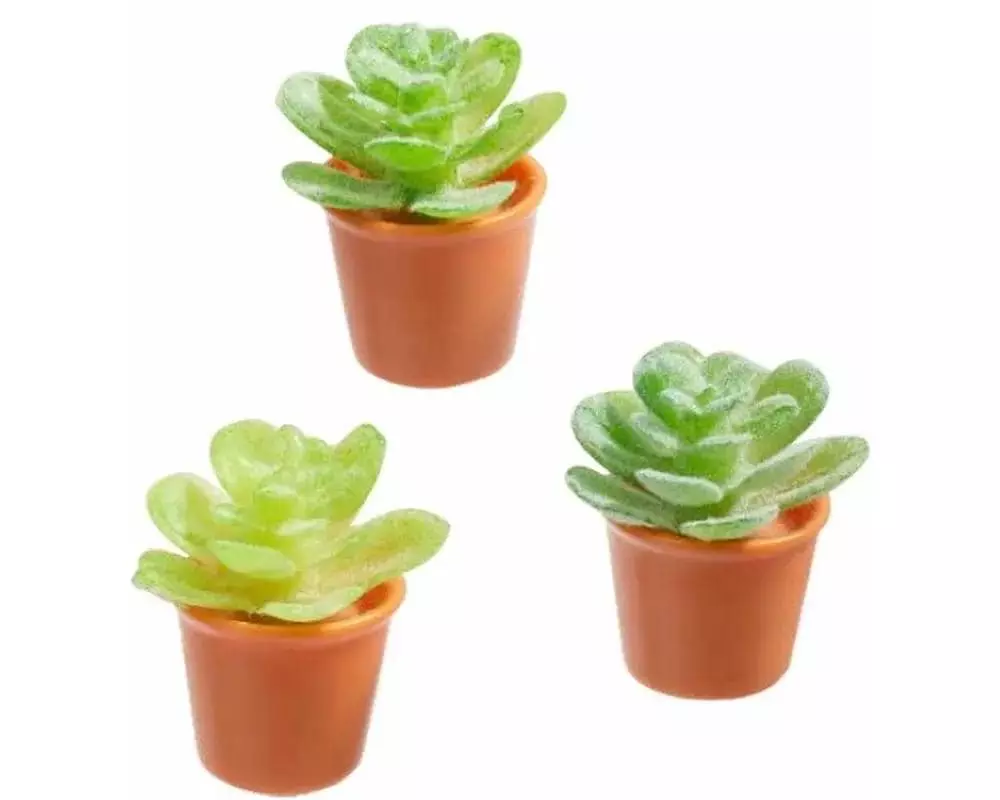 HobbyFun Mini-Figur Blumentöpfe 2.3 cm, 3 Stück