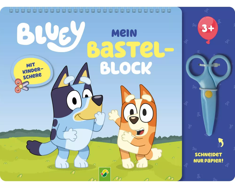 Bluey Mein Bastelblock mit kindersicherer Schere