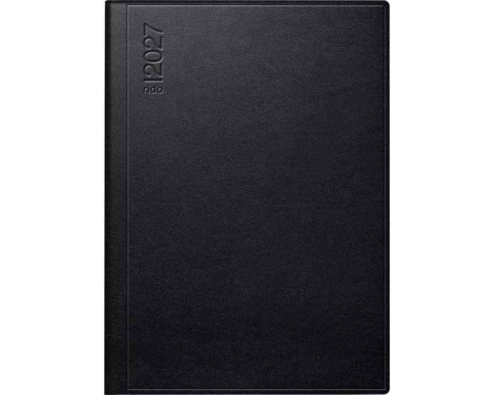 rido/idé 7018104907 Taschenkalender Mod. perfect/Technik I 2027 A6, Kunstleder, schwarz