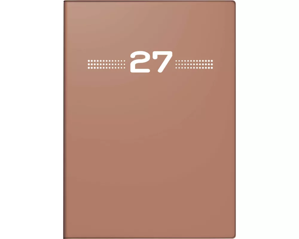 rido/idé 7013202017 Taschenkalender Mod. perfect/Technik I 2027 A6, Kunststoff, caramel