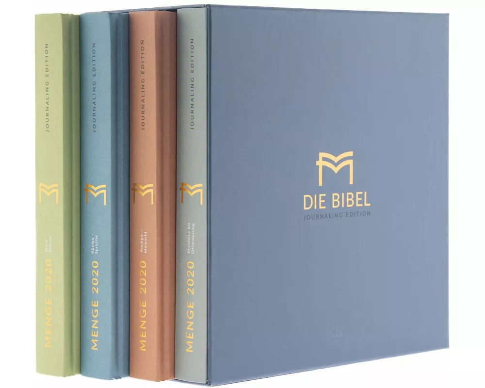 Menge 2020 (Bibel) - Journaling Edition - 4 Bände im Schuber