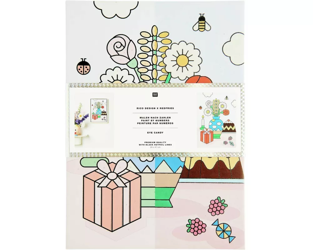Malen nach Zahlen Set, Eye Candy, 26 x 37 cm, FSC 100%