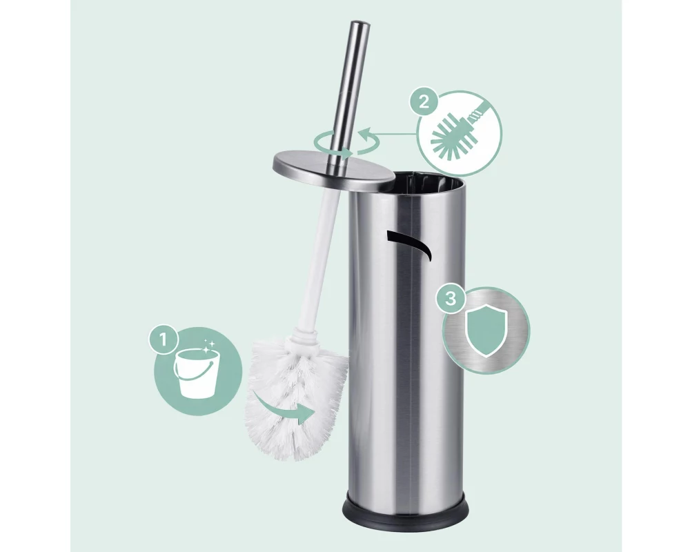 relaxdays WC-Set Silber