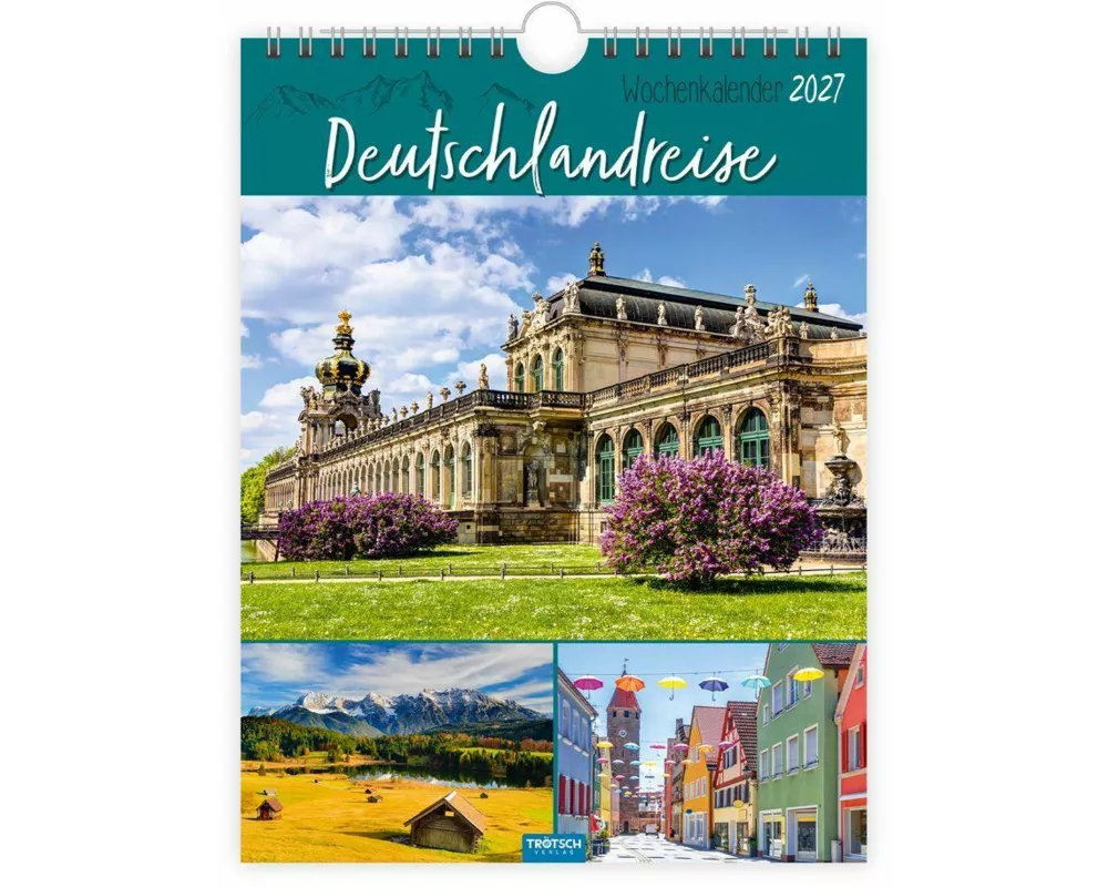 TRÖTSCH - Wochenkalender zum Hängen Deutschlandreise 2027