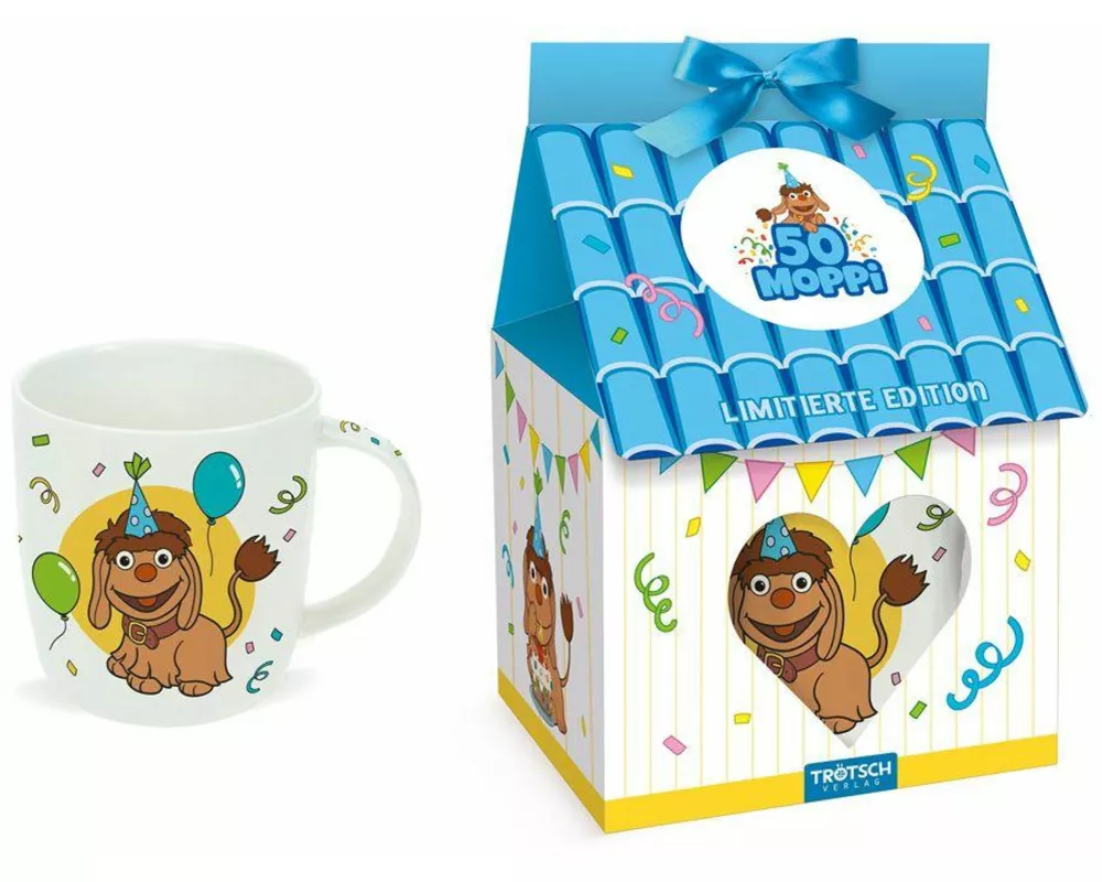 TRÖTSCH - Unser Sandmännchen Tasse in Geschenkverpackung Jubiläumstasse Moppi