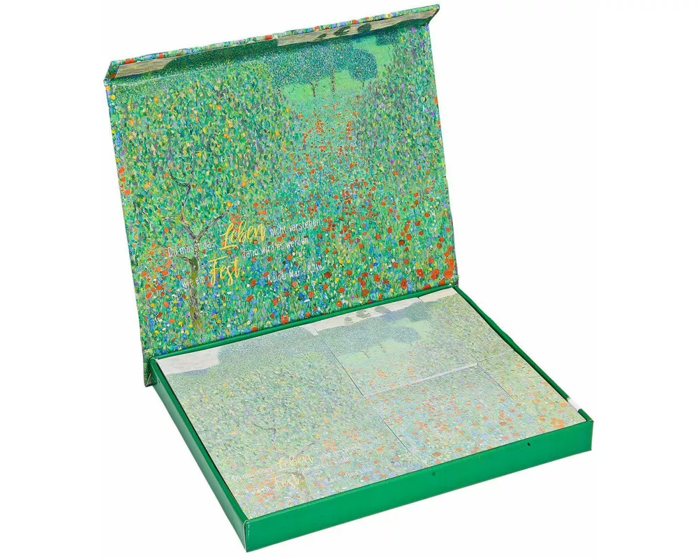 Notizzettelbox Gustav Klimt »Mohnwiese«