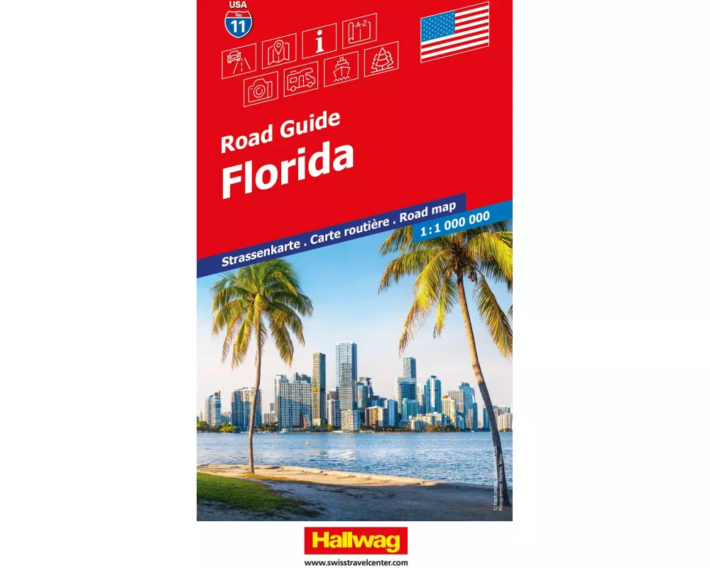 Hallwag Strassenkarte USA, Florida 1:1 Mio