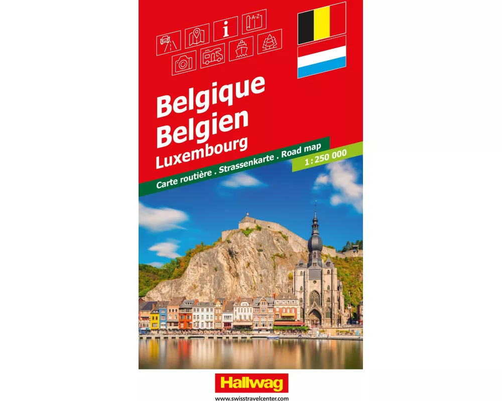 Hallwag Strassenkarte Belgien 1:250.000
