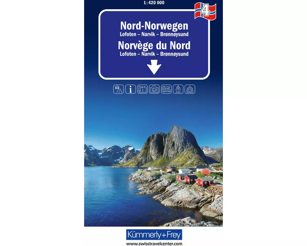 Kümmerly+Frey Regional-Strassenkarte 4 Nord-Norwegen 1:420.000