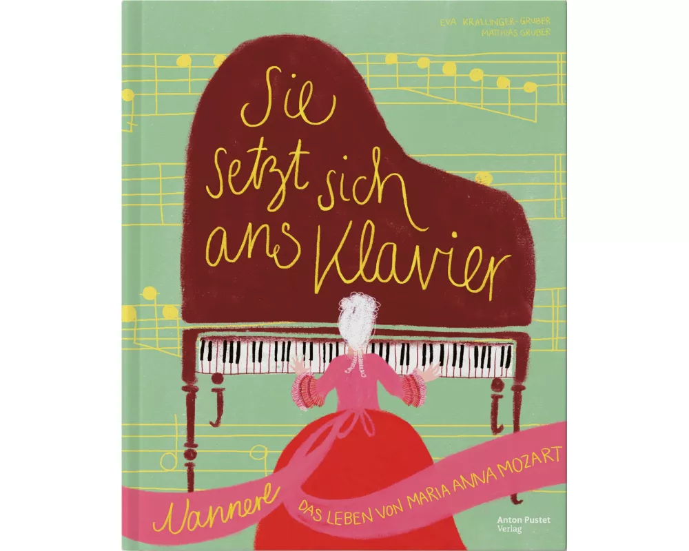 Sie setzt sich ans Klavier. Nannerl