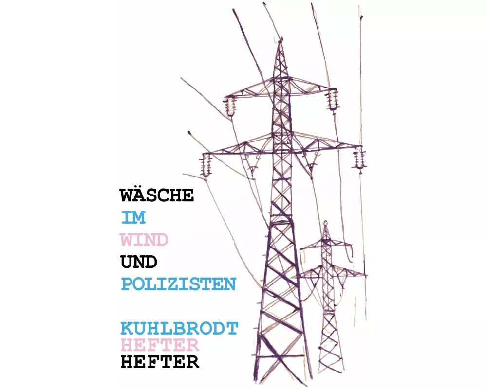 Wäsche im Wind und Polizisten