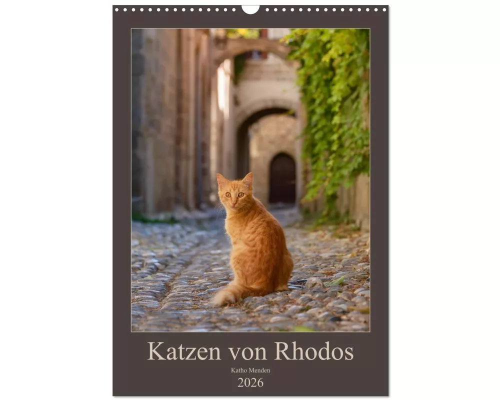 Katzen von Rhodos (Wandkalender 2026 DIN A3 hoch), CALVENDO Monatskalender